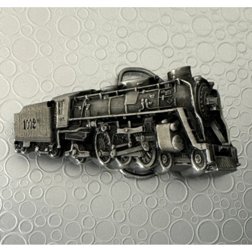Vintage 1978 Bergamot Brass Works Locomotive Train Belt Buckle 1002 K-39